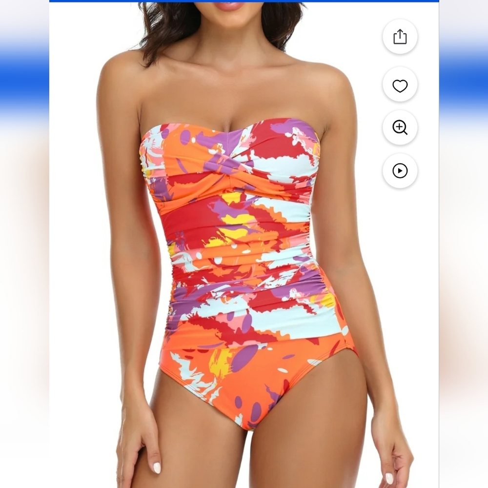 Vibrant Strapless Swimsuit